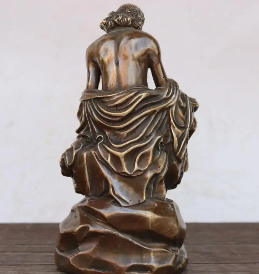 China brass Shaolin Temple DARUMA Patriarch crafts statue