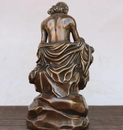 China brass Shaolin Temple DARUMA Patriarch crafts statue