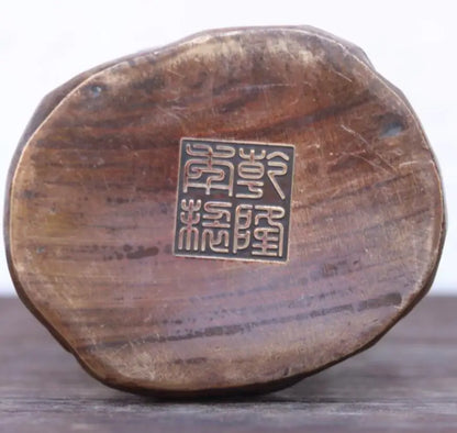 China brass Shaolin Temple DARUMA Patriarch crafts statue
