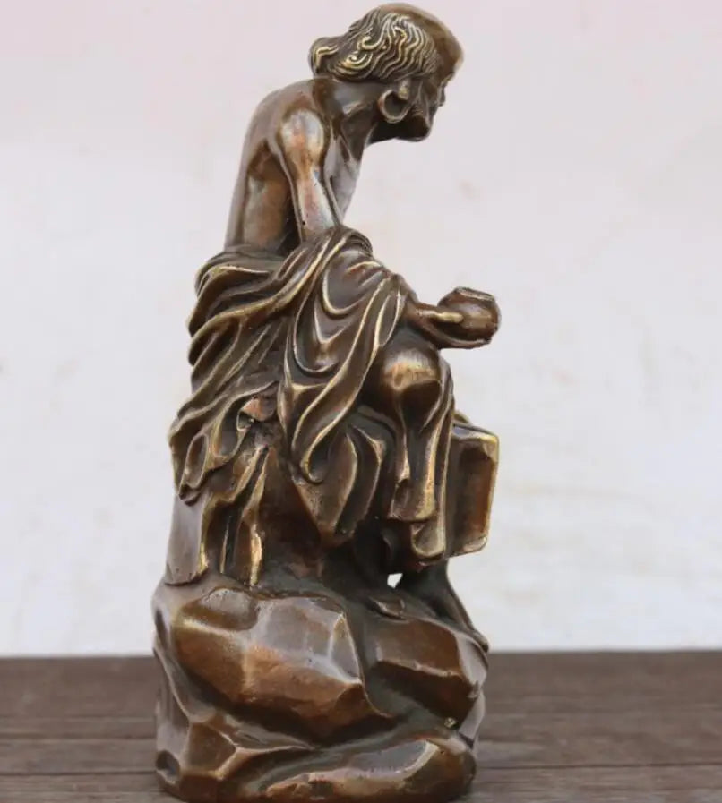China brass Shaolin Temple DARUMA Patriarch crafts statue