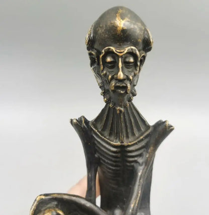 China brass Skeleton Dharma Patriarch crafts statue