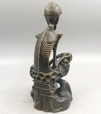 China brass Skeleton Dharma Patriarch crafts statue