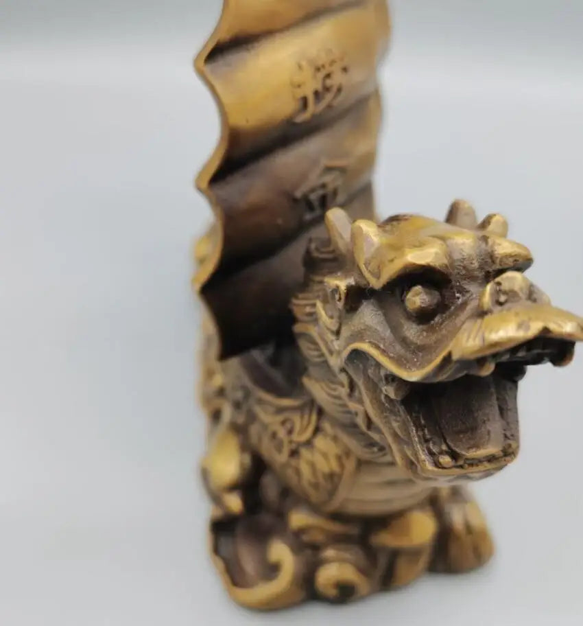 China brass Smooth sailing Dragon boat crafts statue