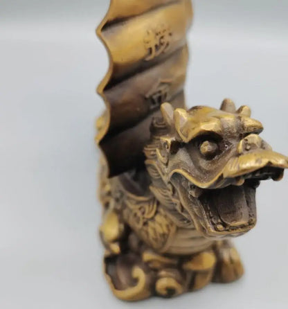 China brass Smooth sailing Dragon boat crafts statue