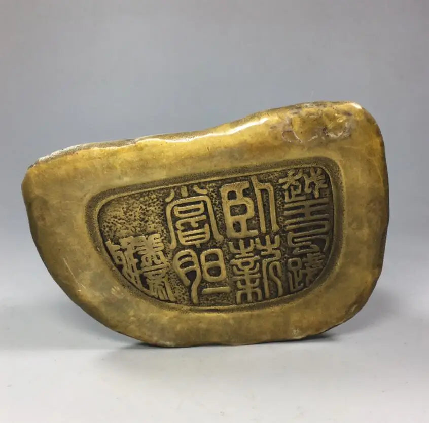 China brass Spring and Autumn Period monarch crafts statue