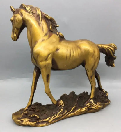 China brass Standing horse crafts statue