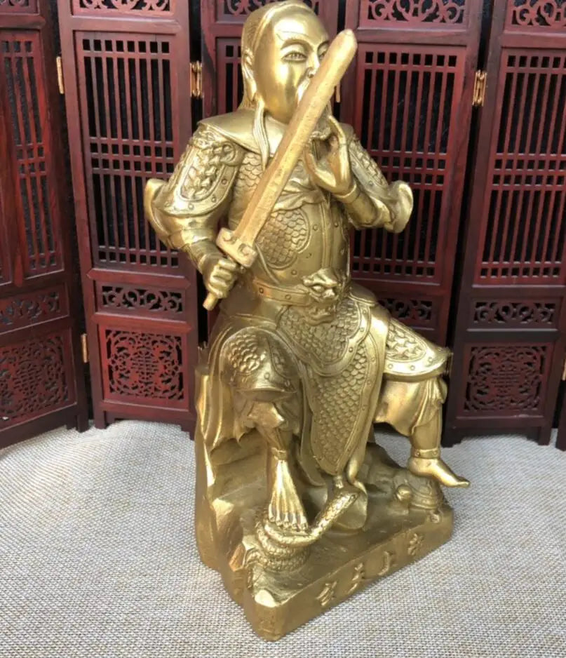 China brass Taoism Respect God crafts statue