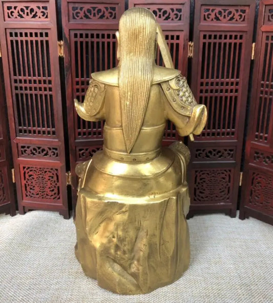 China brass Taoism Respect God crafts statue