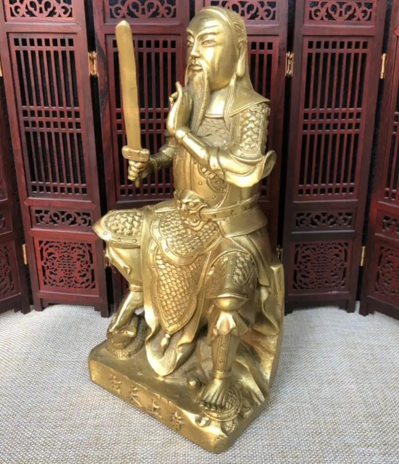 China brass Taoism Respect God crafts statue