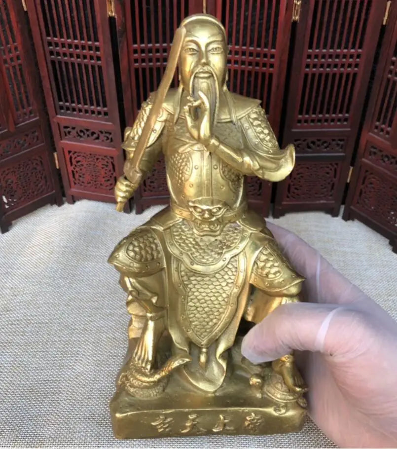 China brass Taoism Respect God crafts statue