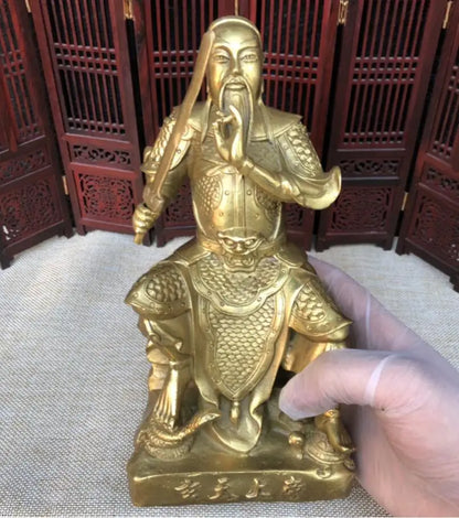 China brass Taoism Respect God crafts statue