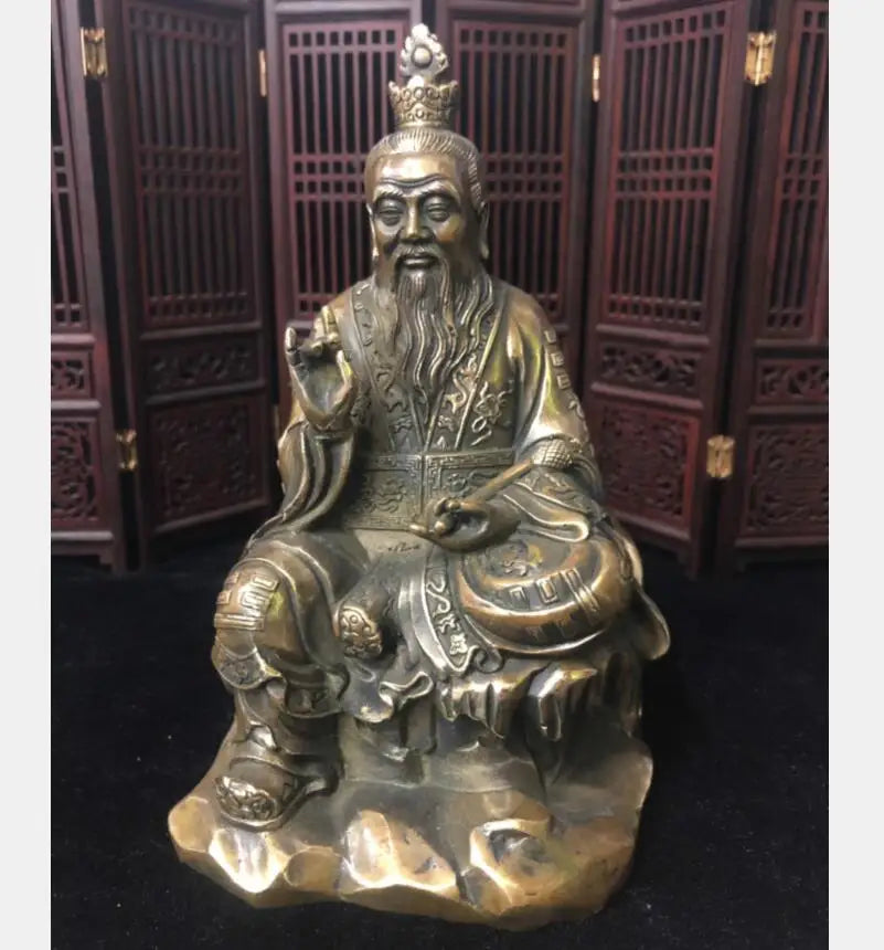 China brass Taoism Taishang Laojun crafts statue