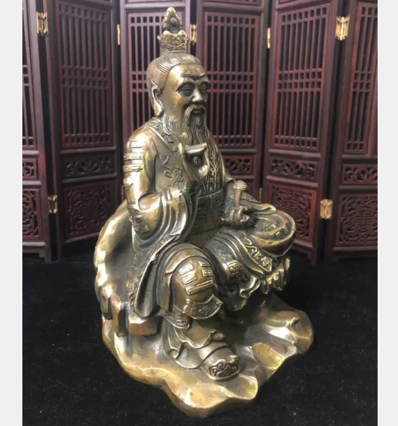 China brass Taoism Taishang Laojun crafts statue