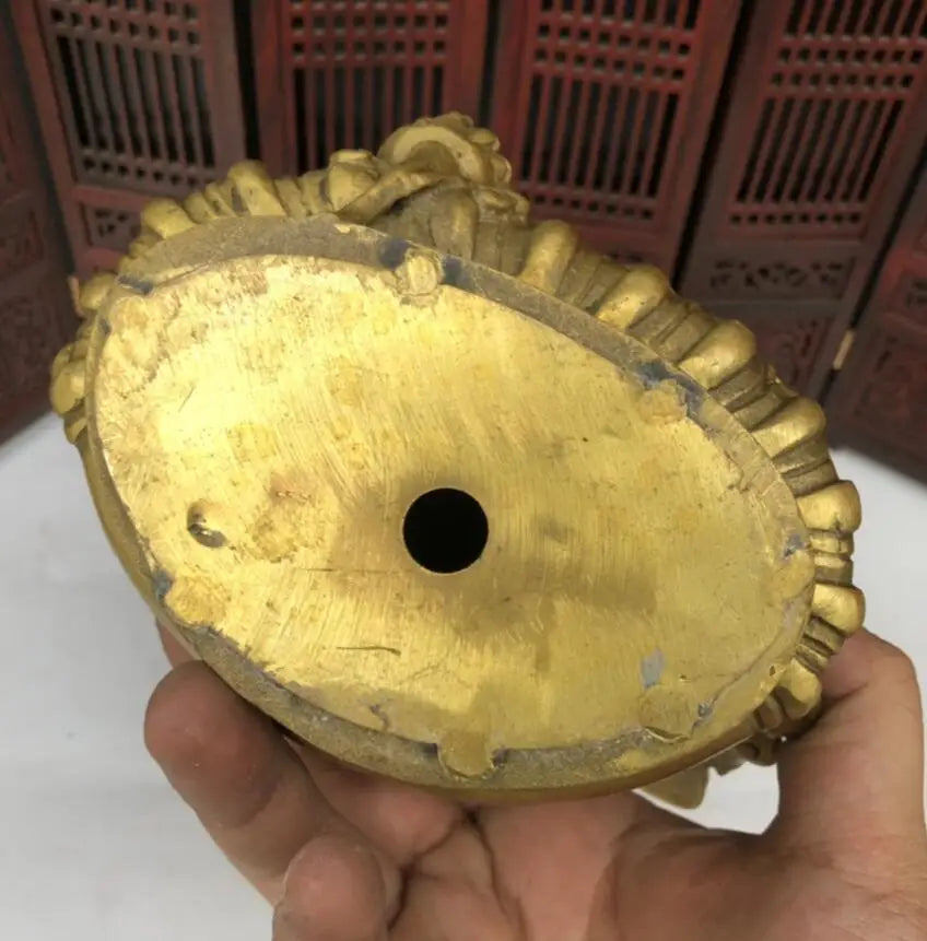 China brass Tibetan god of wealth Buddha crafts statue