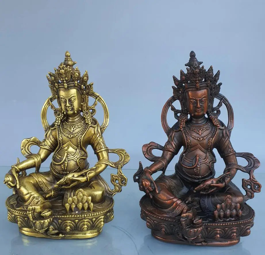 China brass Tibetan god of wealth crafts statue