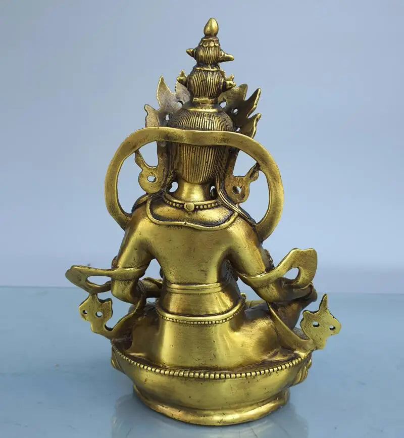 China brass Tibetan god of wealth crafts statue