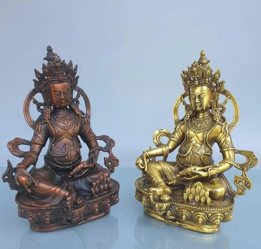 China brass Tibetan god of wealth crafts statue