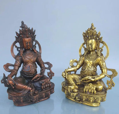 China brass Tibetan god of wealth crafts statue
