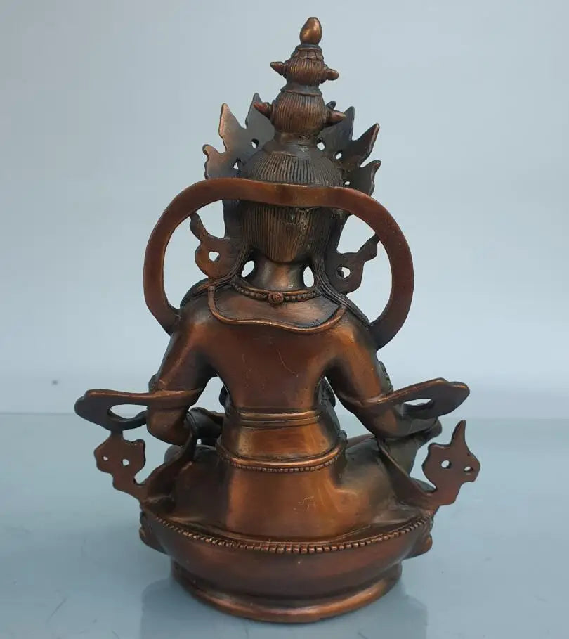 China brass Tibetan god of wealth crafts statue