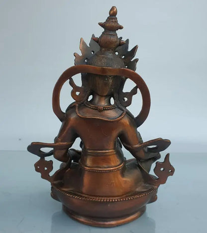 China brass Tibetan god of wealth crafts statue