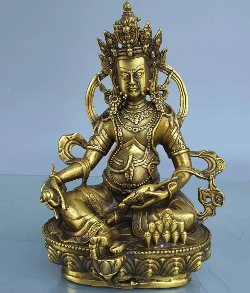 China brass Tibetan god of wealth crafts statue