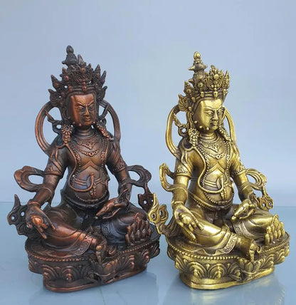 China brass Tibetan god of wealth crafts statue