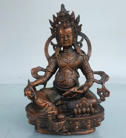 China brass Tibetan god of wealth crafts statue