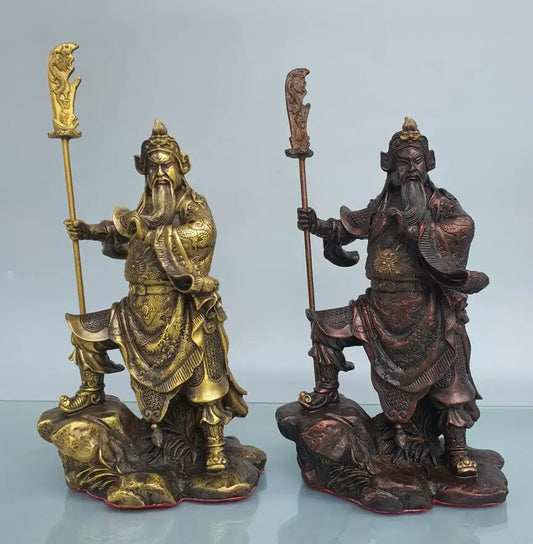 China brass Up mountain Guan yu crafts statue