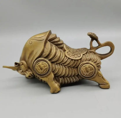 China brass Wall Street cow wealth crafts statue