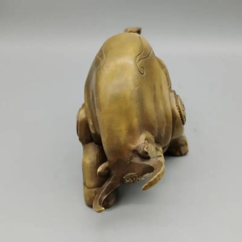 China brass Wall Street cow wealth crafts statue
