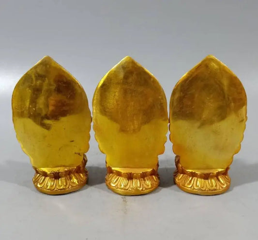 China brass West Three Saints Buddha crafts statue A set