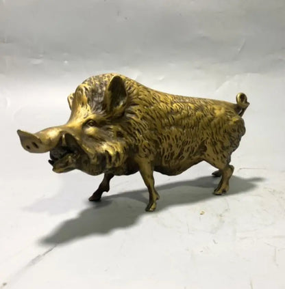 China brass Wild boar crafts statue