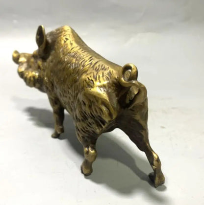 China brass Wild boar crafts statue
