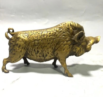 China brass Wild boar crafts statue