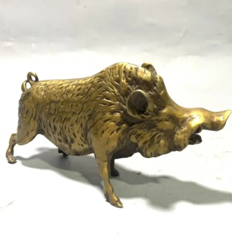 China brass Wild boar crafts statue