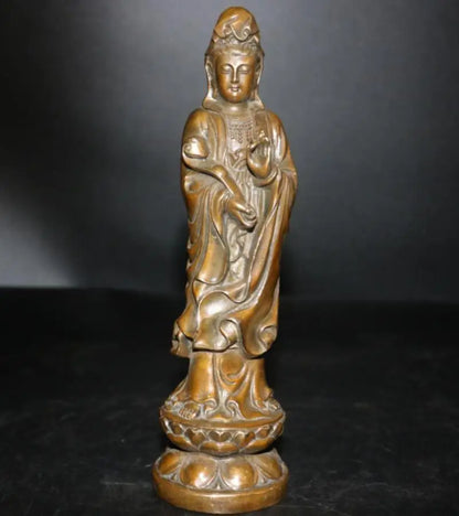 China brass Wishful Goddess of mercy crafts statue