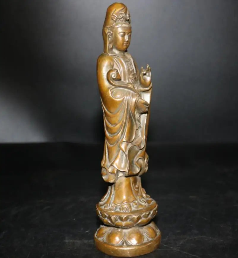 China brass Wishful Goddess of mercy crafts statue