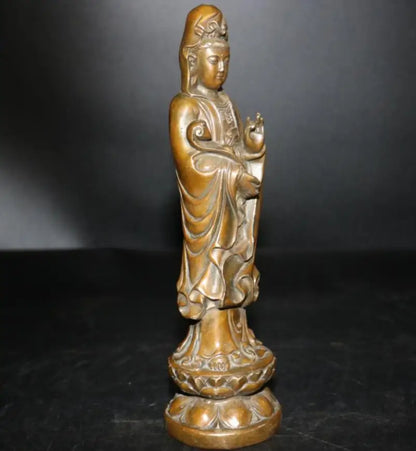 China brass Wishful Goddess of mercy crafts statue