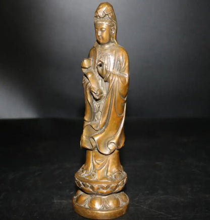 China brass Wishful Goddess of mercy crafts statue