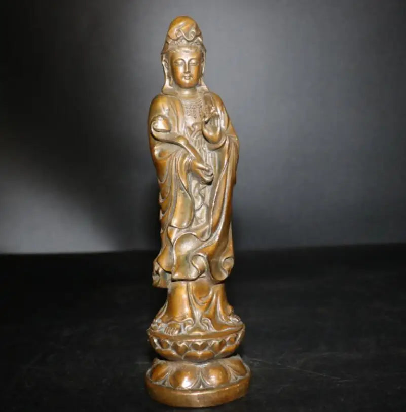 China brass Wishful Goddess of mercy crafts statue