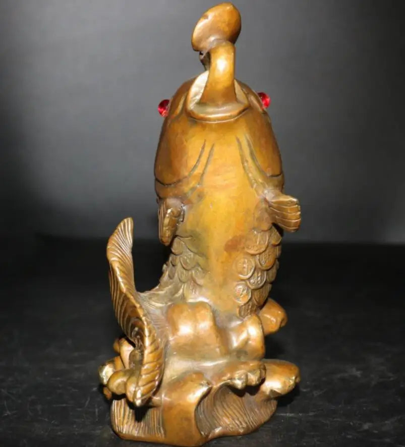 China brass Wishful fish crafts statue