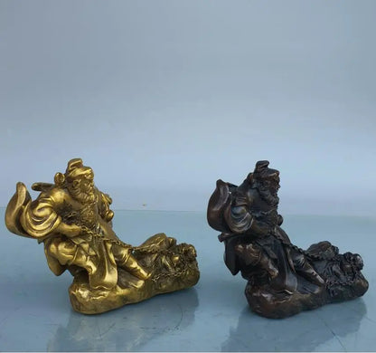 China brass Zhong Kui catches ghosts crafts statue