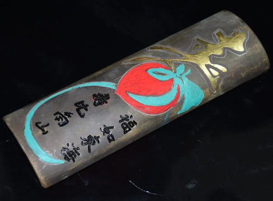 China brass archaize Arm guard crafts statue