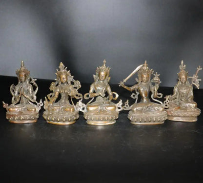 China brass archaize Buddha crafts statue