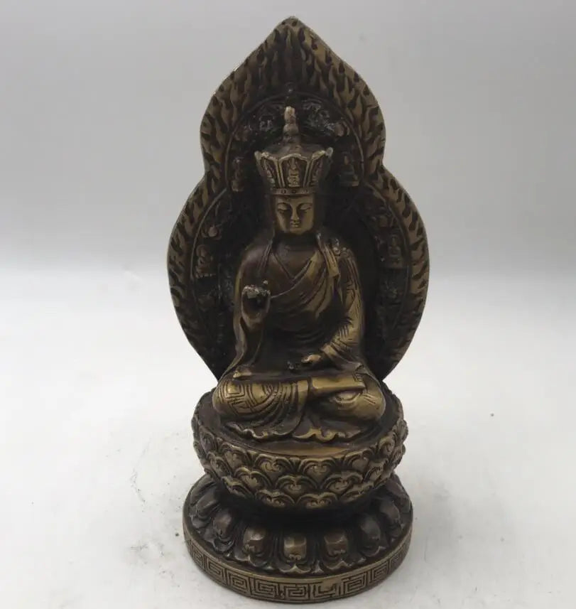China brass archaize Buddha crafts statue