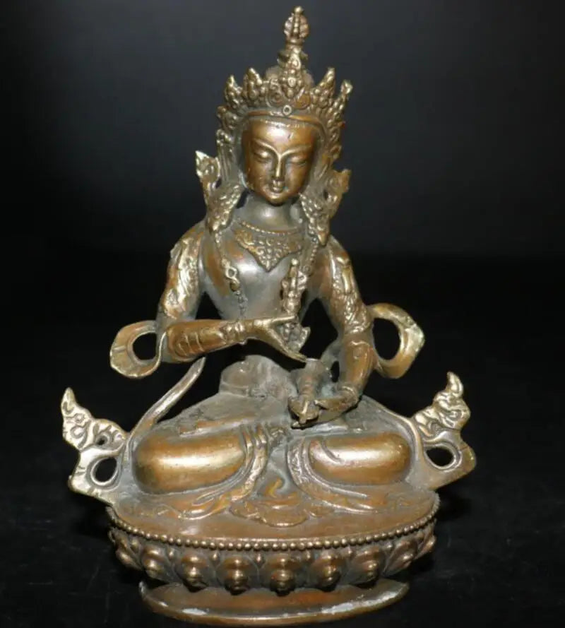 China brass archaize Buddha crafts statue