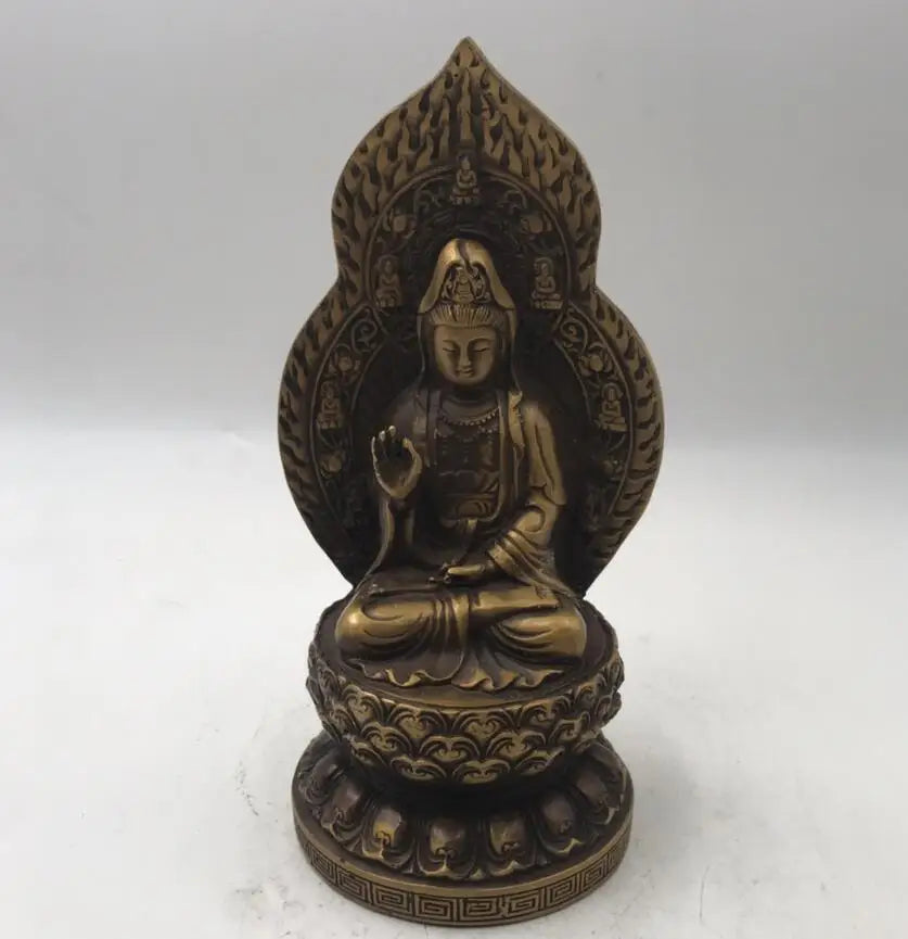 China brass archaize Buddha crafts statue