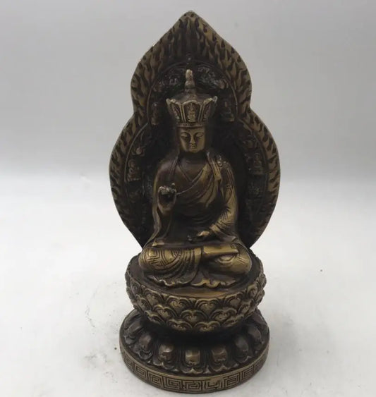 China brass archaize Buddha crafts statue