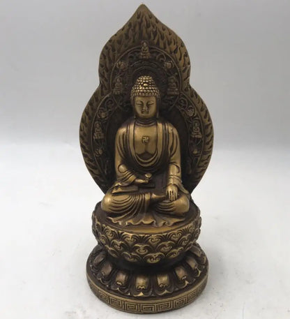 China brass archaize Buddha crafts statue