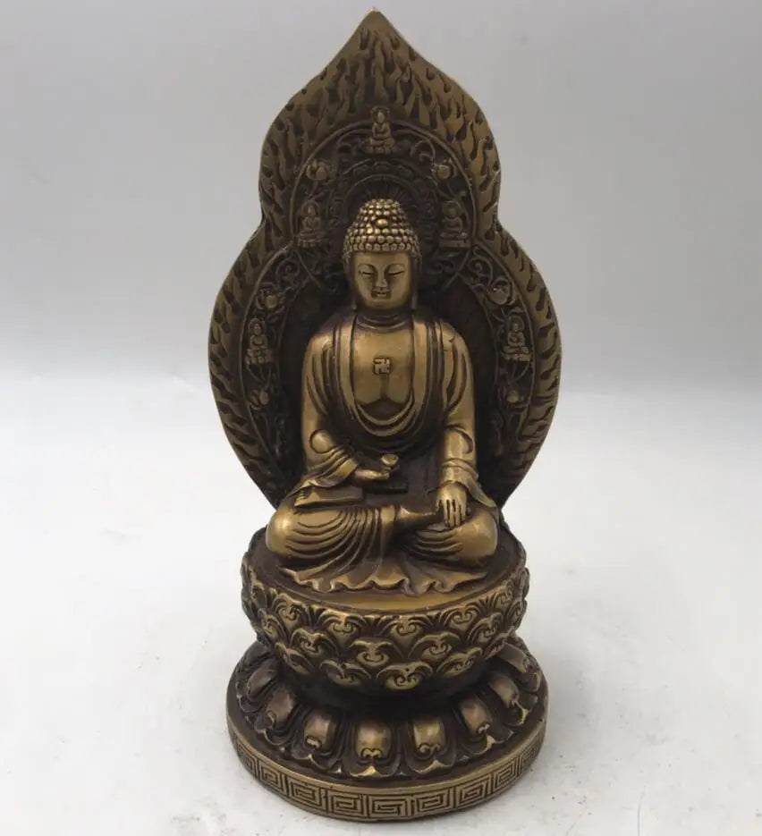 China brass archaize Buddha crafts statue